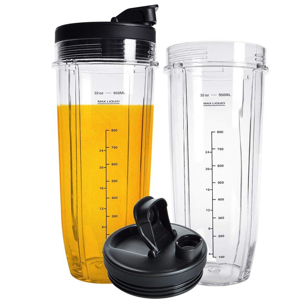 32 Ounce Cup with Sip N Seal Lids Compatible with Ninja Auto-iQ iQ 10 2 Pack