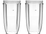 2 Pack Replacement cup 32oz tall Jars Plastic cup 10x19cm