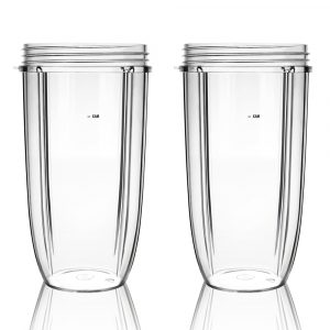 2 Pcs Replacement Cups for Magic Bullet Replacement Parts 16oz Blender Cups Jar Compatible with 250W Magic Bullet MB1001 Series Juicer Mixer